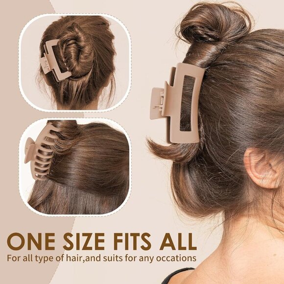 Hair Claw Clips Matte Non-Slip 8-Pack Strong Hold for Thick & Thin Hair main image 5